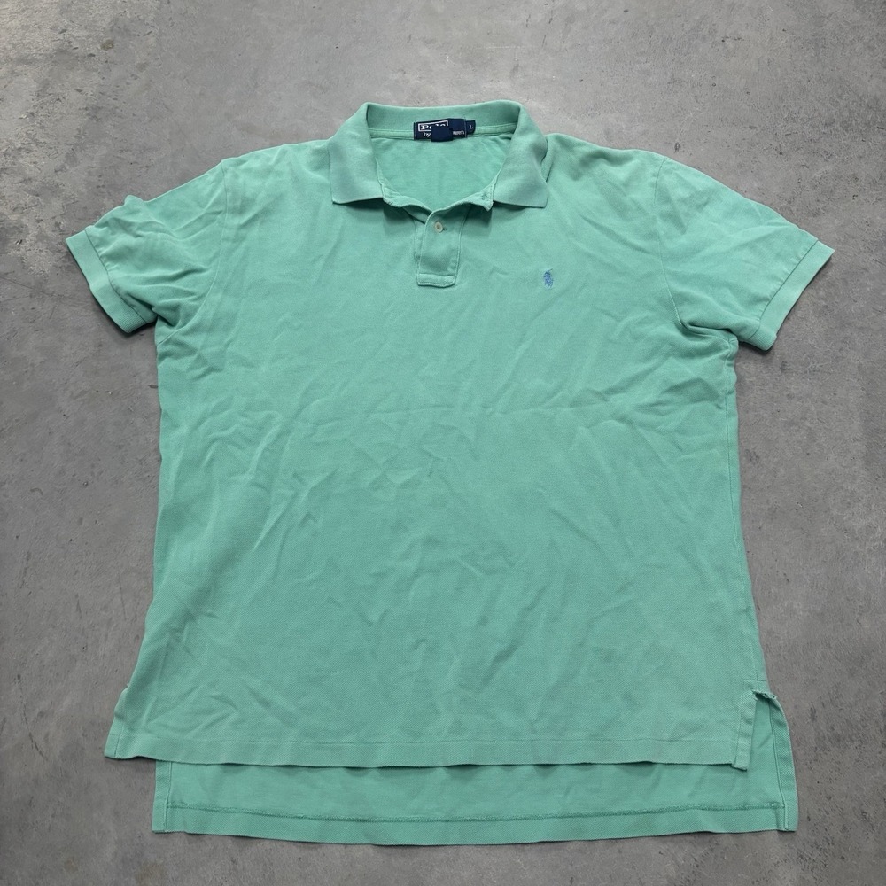 Polo Ralph Lauren Men's Polo Shirt Size Large Green Short Sleeve Preppy